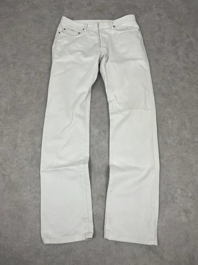 2010s Dior White Denim Jeans by Kris Van Assche pMaHdIa 3