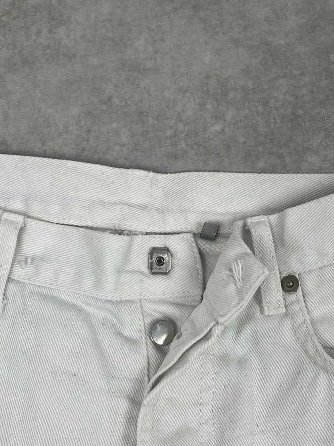 2010s Dior White Denim Jeans by Kris Van Assche pMaHdIa 7
