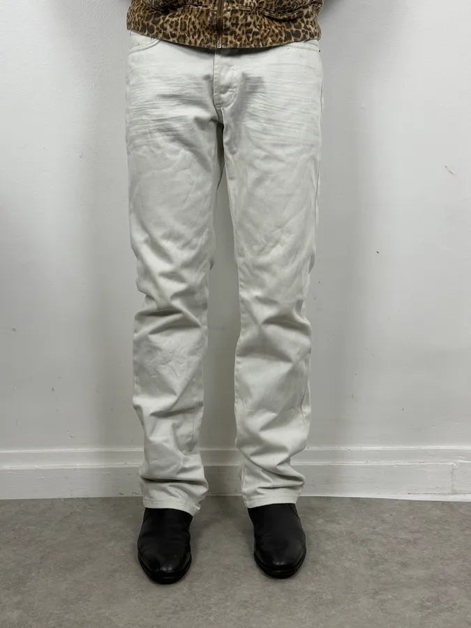 2010s Dior White Denim Jeans by Kris Van Assche pMaHdIa 0