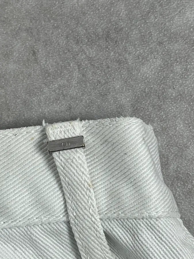 2010s Dior White Denim Jeans by Kris Van Assche pMaHdIa 8