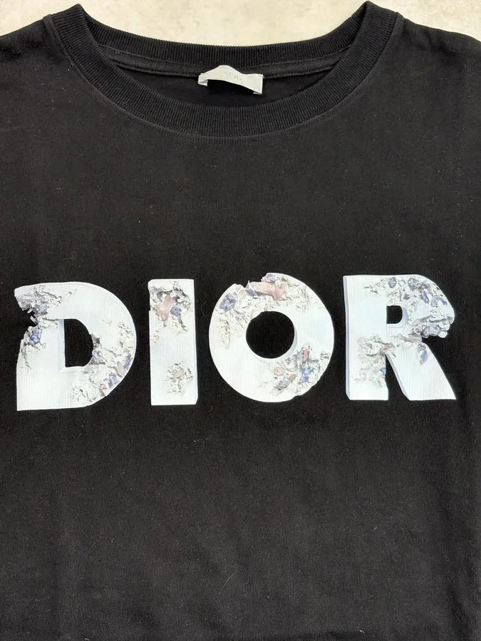 Dior x Daniel Arsham Crystal Eroded Black T-Shirt iOxrsha 6
