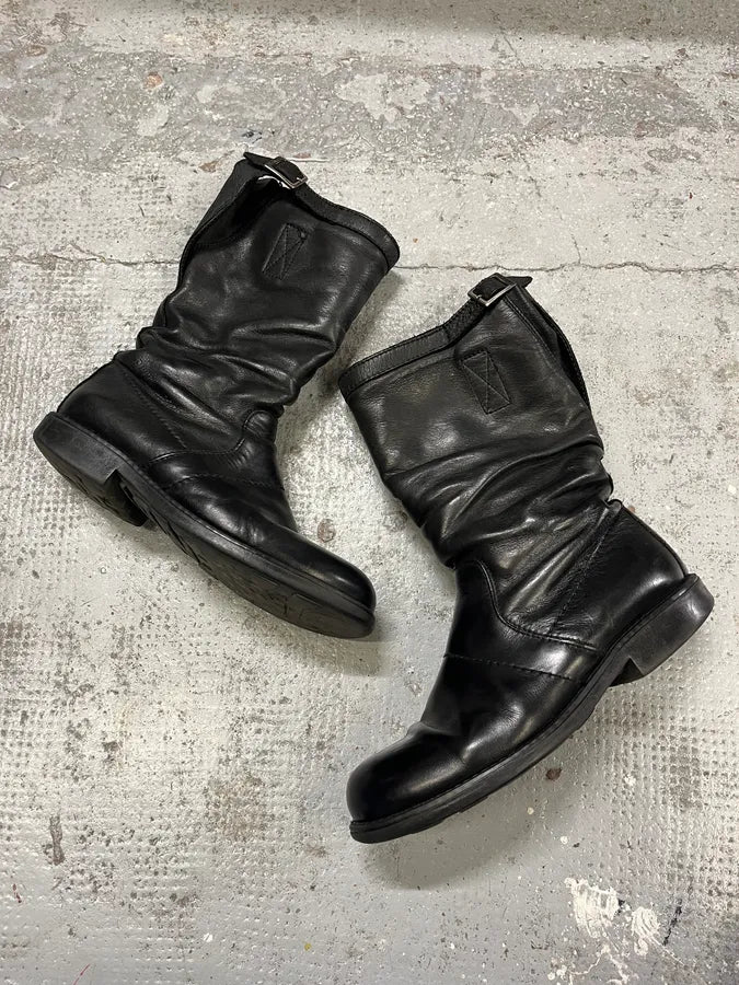 Dirk Bikkembergs Black Ankle Leather Boots QgJuUhz 2