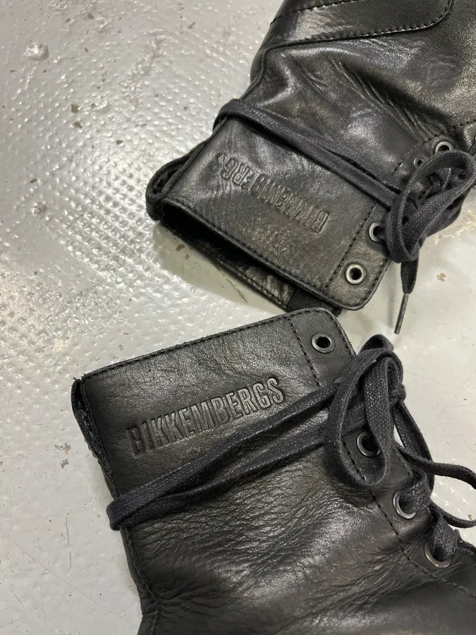 Dirk Bikkembergs Black Combat Leather Boots fnfpbQo 3