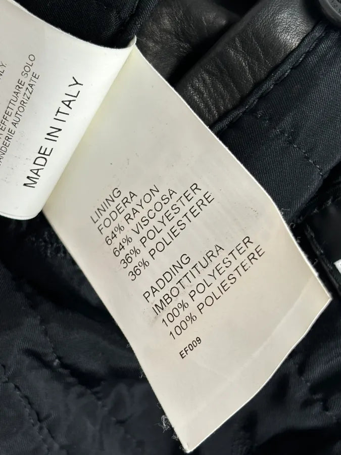 AW2008 Dirk Bikkembergs Black Leather Contrast Block Jacket CFkNNDV 13