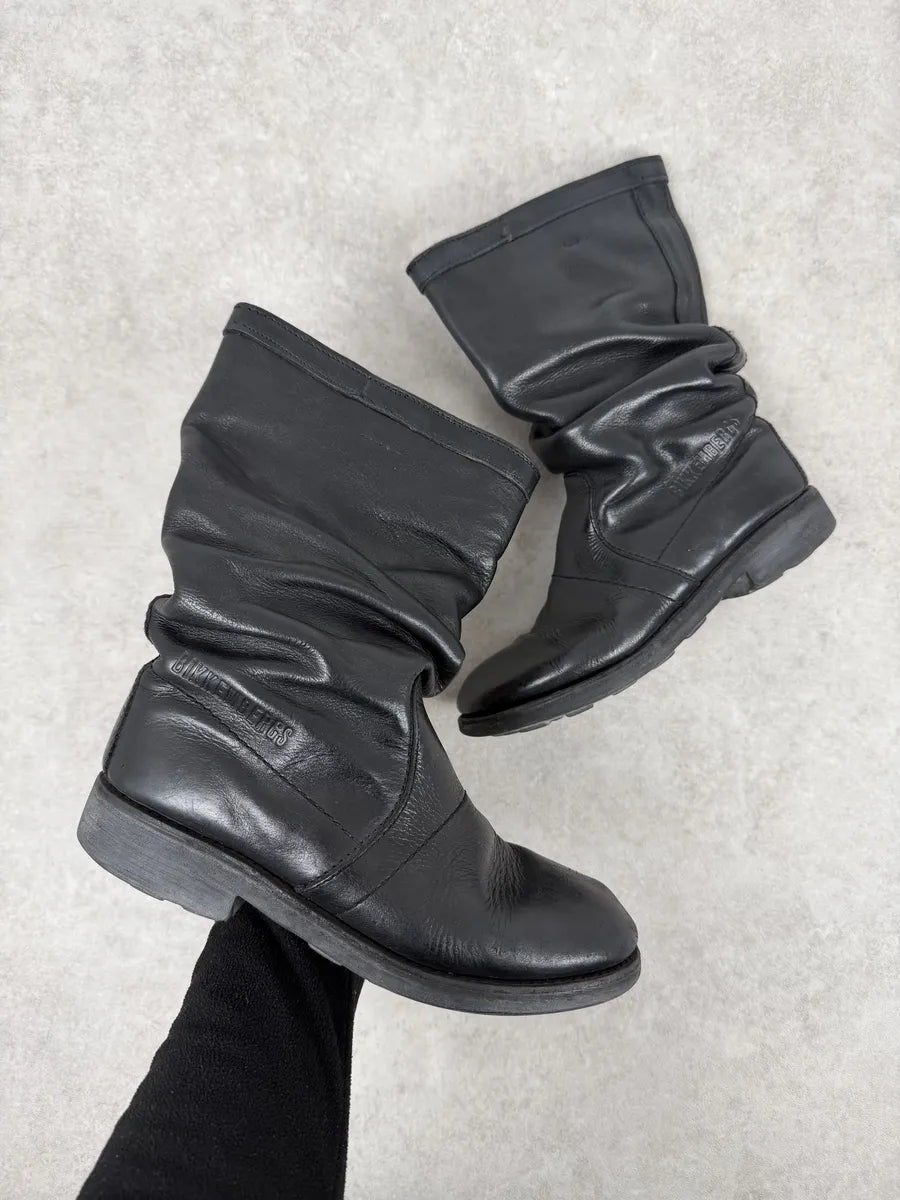 Dirk Bikkembergs Black Leather Minimalist Boots BzVEvon 0