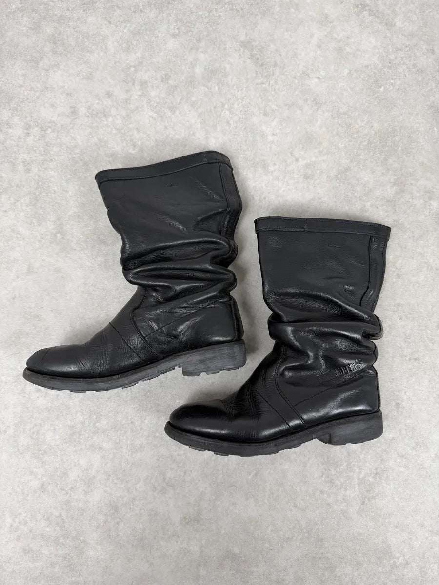 Dirk Bikkembergs Black Leather Minimalist Boots BzVEvon 4