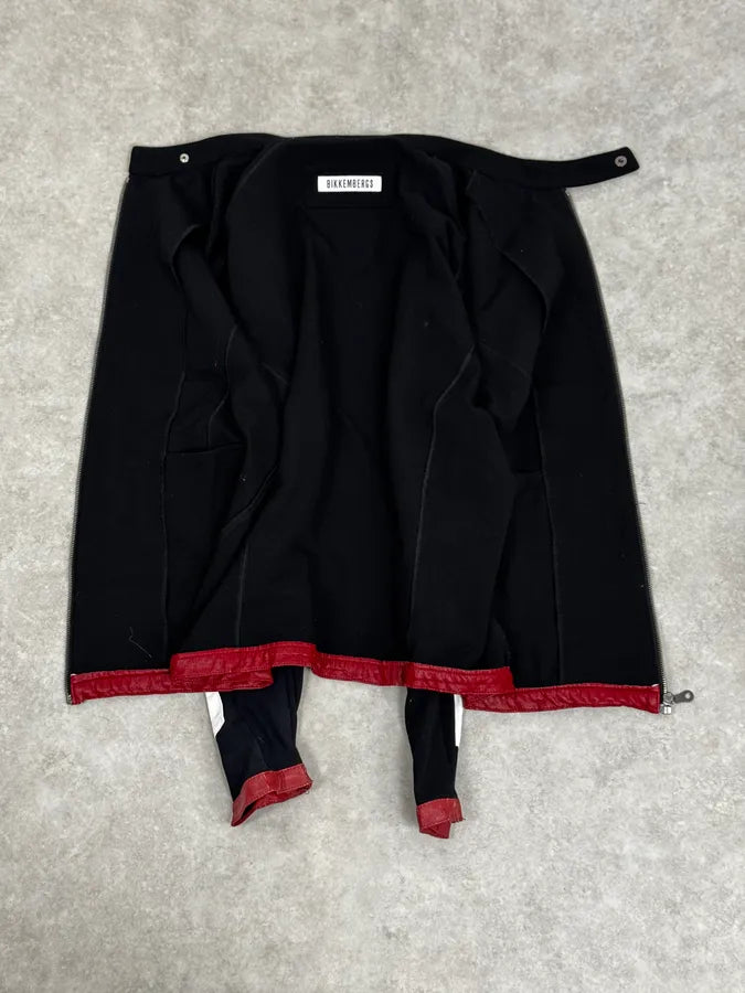 2000s Dirk Bikkembergs Mondrian Leather Color-Block Biker Leather Jacket wOZDDQU 6