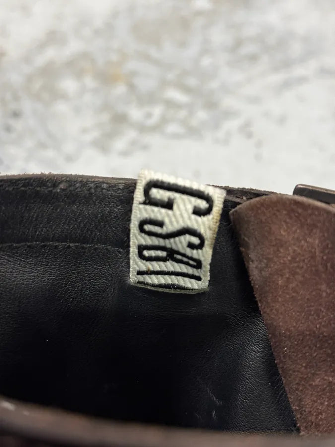 Dirk Bikkembergs Brown Eroded Leather Boots pWhWeqm 8