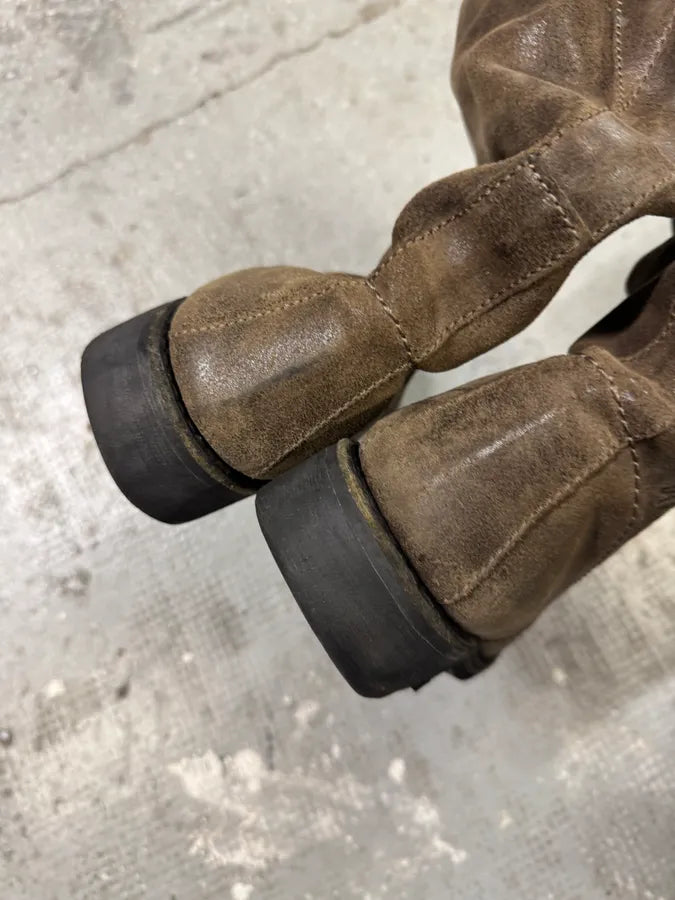 Dirk Bikkembergs Brown Leather Ankle Biker Boots (44eu/us10) FNYwRSI 4