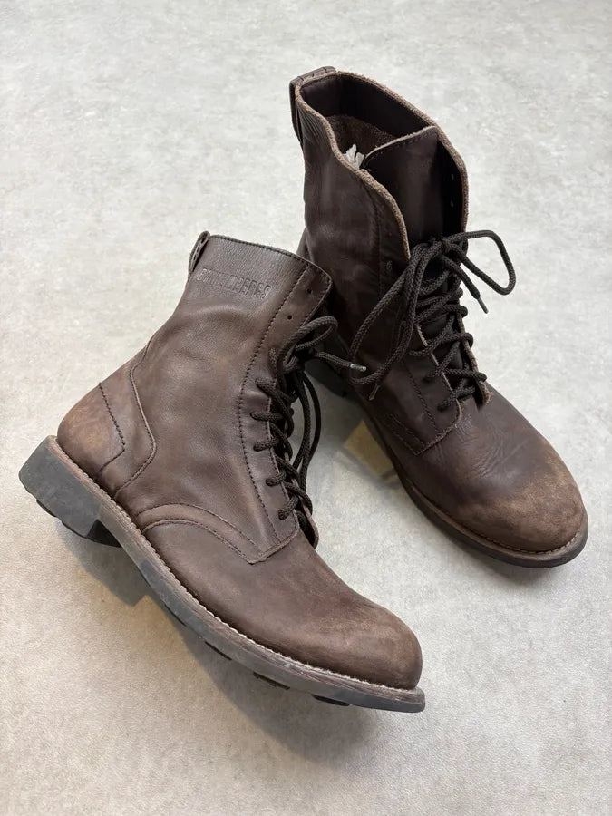 Dirk Bikkembergs Brown Leather Ankle Boots pfloGBQ 5