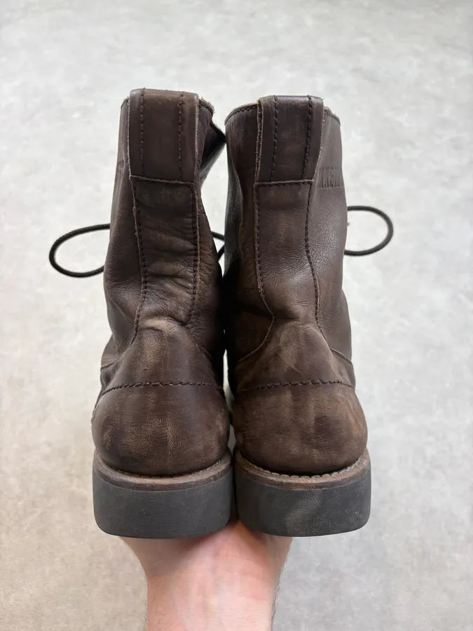 Dirk Bikkembergs Brown Leather Ankle Boots pfloGBQ 6