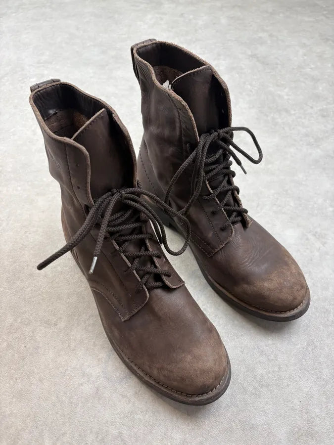 Dirk Bikkembergs Brown Leather Ankle Boots pfloGBQ 3