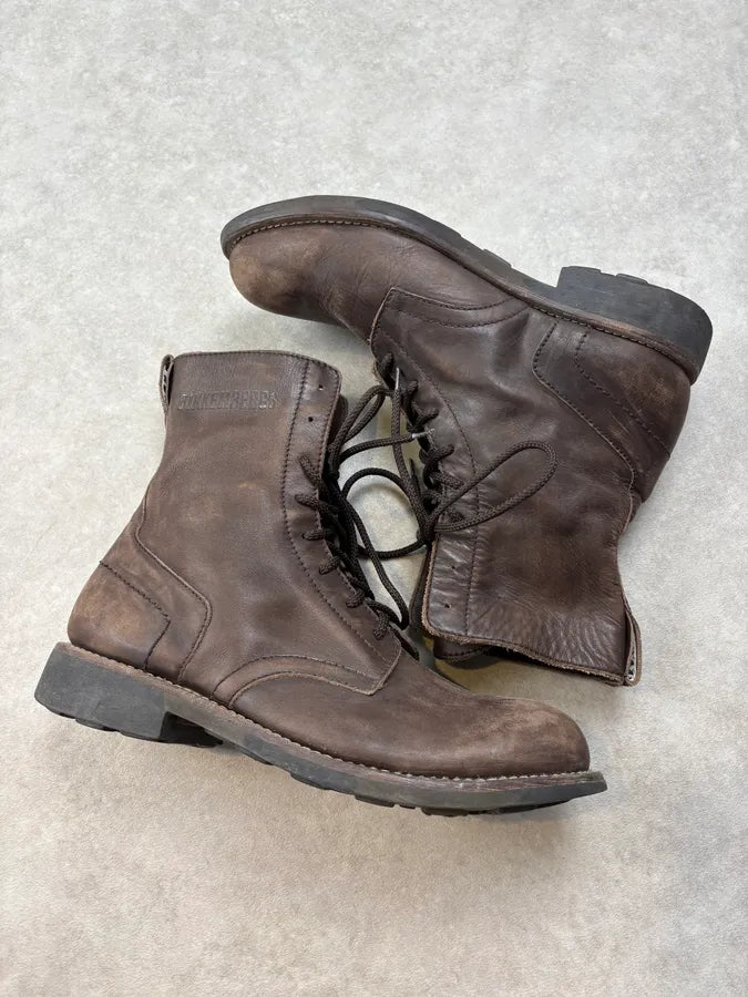 Dirk Bikkembergs Brown Leather Ankle Boots pfloGBQ 4
