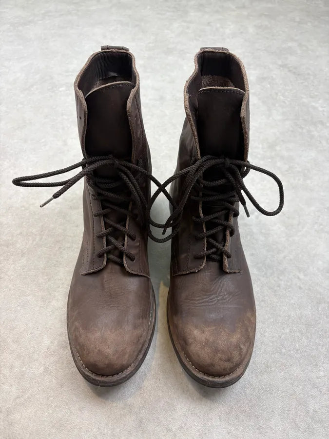 Dirk Bikkembergs Brown Leather Ankle Boots pfloGBQ 1