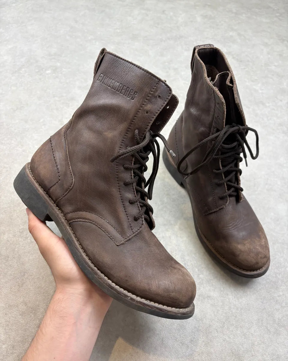 Dirk Bikkembergs Brown Leather Ankle Boots pfloGBQ 0