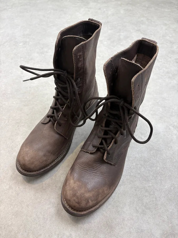 Dirk Bikkembergs Brown Leather Ankle Boots pfloGBQ 2
