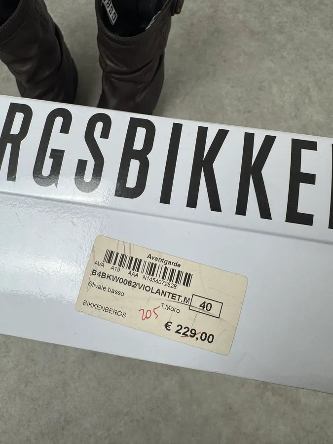 Dirk Bikkembergs Brown Leather Biker Boots hZMbdTm 8