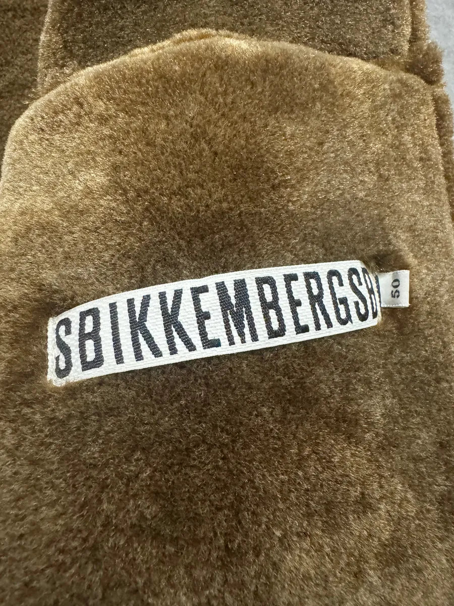 Dirk Bikkembergs Brown Sheep Leather Shearling Jacket mPMnDPs 7