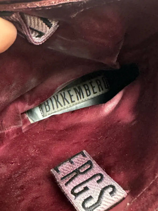 Dirk Bikkembergs Burgundy Leather Ankle Boots SSHpLNy 8