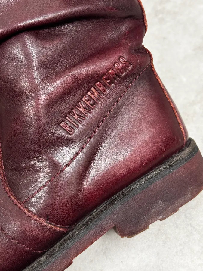 Dirk Bikkembergs Burgundy Leather Ankle Boots SSHpLNy 5