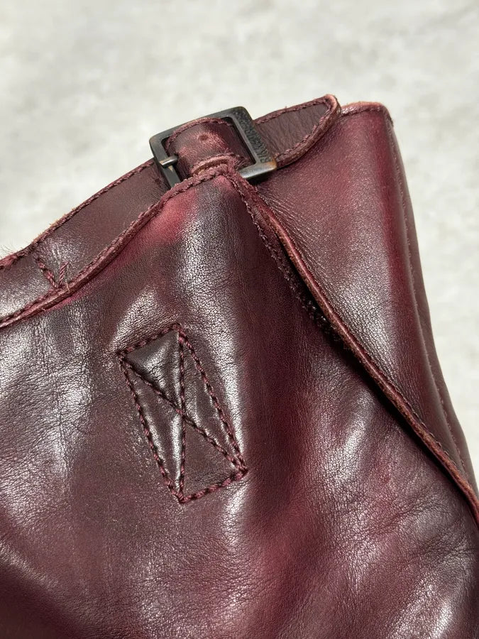 Dirk Bikkembergs Burgundy Leather Ankle Boots SSHpLNy 4