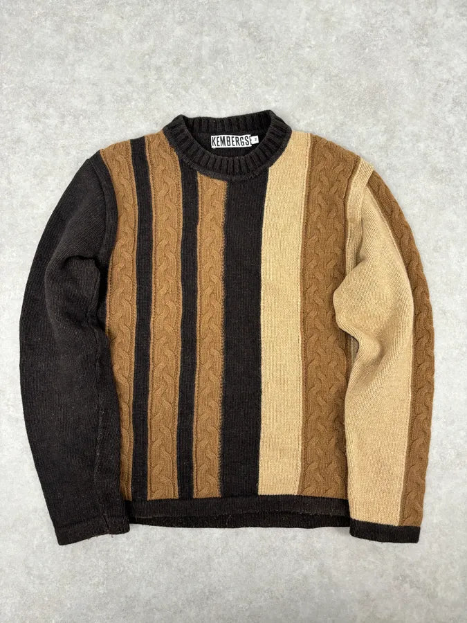 Dirk Bikkembergs Camel & Brown Wool Sweater – Dolce Vita Hub