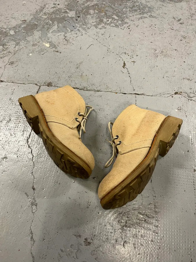 2000s Dirk Bikkembergs Canvas Beige Boots phtAcHx 2
