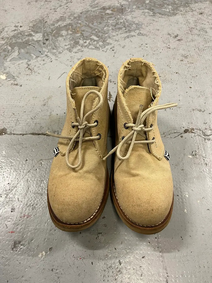 2000s Dirk Bikkembergs Canvas Beige Boots phtAcHx 3