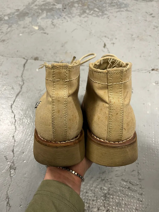 2000s Dirk Bikkembergs Canvas Beige Boots phtAcHx 4