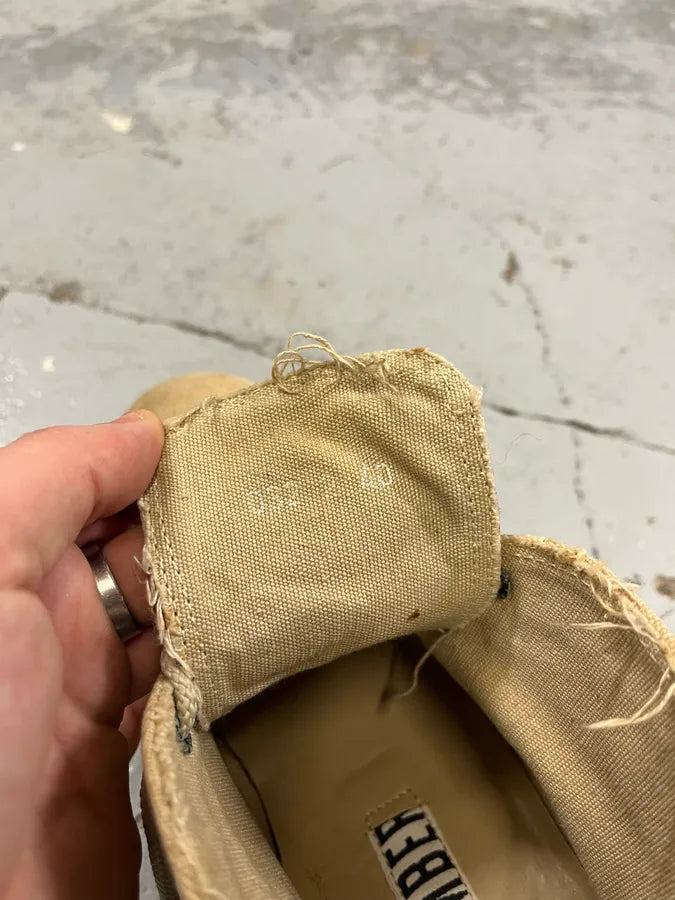 2000s Dirk Bikkembergs Canvas Beige Boots phtAcHx 6