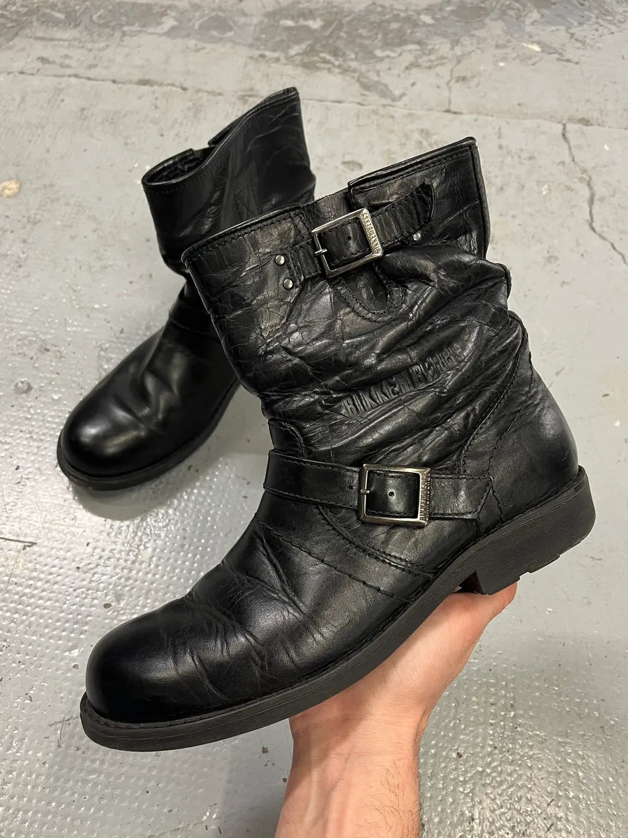Dirk Bikkembergs Double Buckle Black Ankle Boots XsUOzzp 0