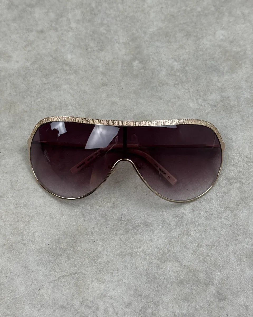 Dirk Bikkembergs Gold Metal Bordeaux Sunglasses ISXDFld 0