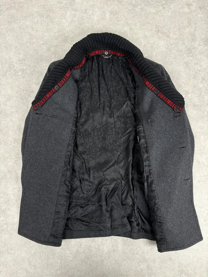 AW2009 Dirk Bikkembergs Grey Classy Wool Officer Jacket eaHnHFg 6