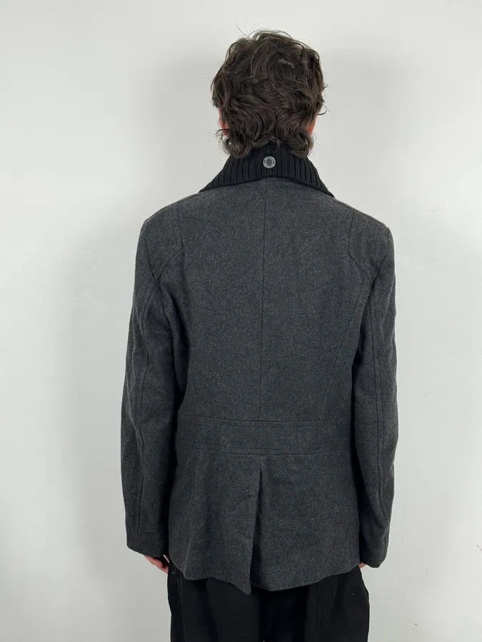 AW2009 Dirk Bikkembergs Grey Classy Wool Officer Jacket eaHnHFg 2