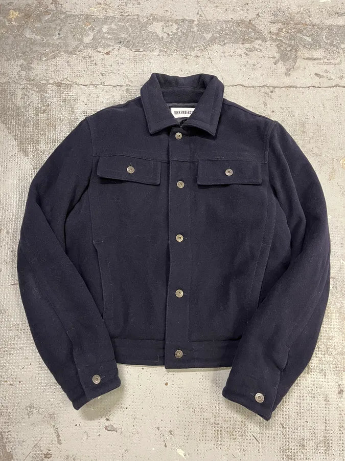Dirk Bikkembergs Navy Wool Trucker Jacket ENiKdkt 2