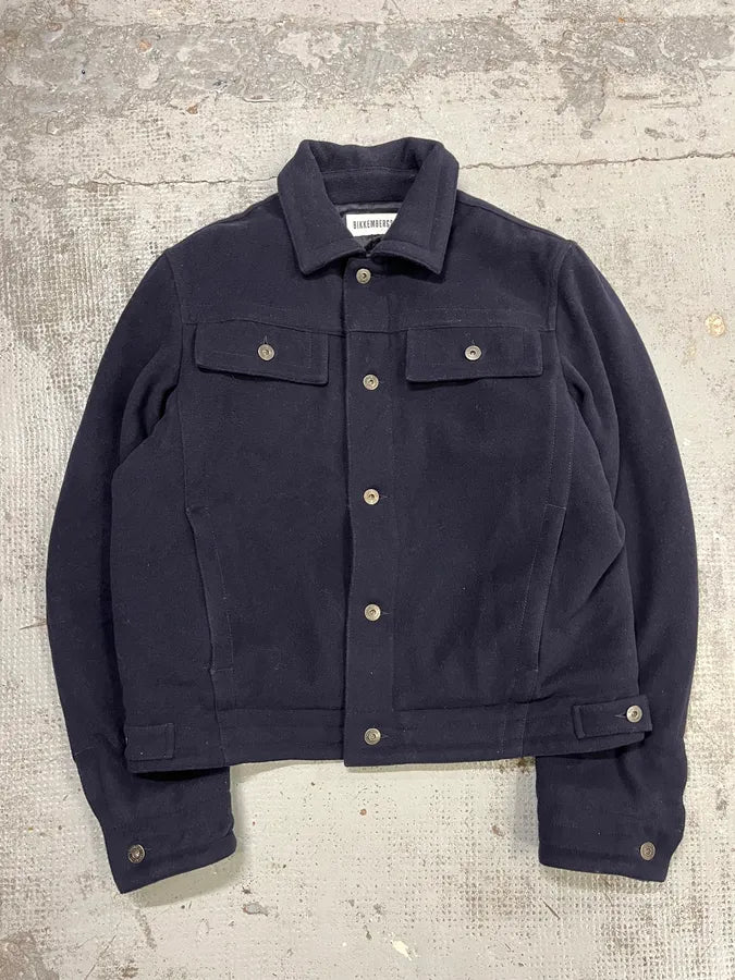 Dirk Bikkembergs Navy Wool Trucker Jacket ENiKdkt 3