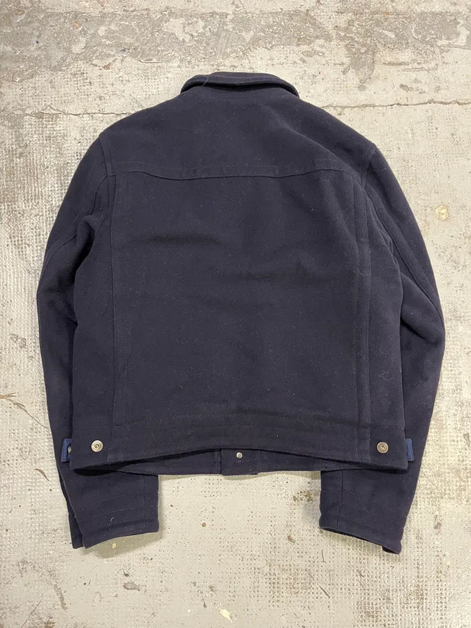 Dirk Bikkembergs Navy Wool Trucker Jacket ENiKdkt 6