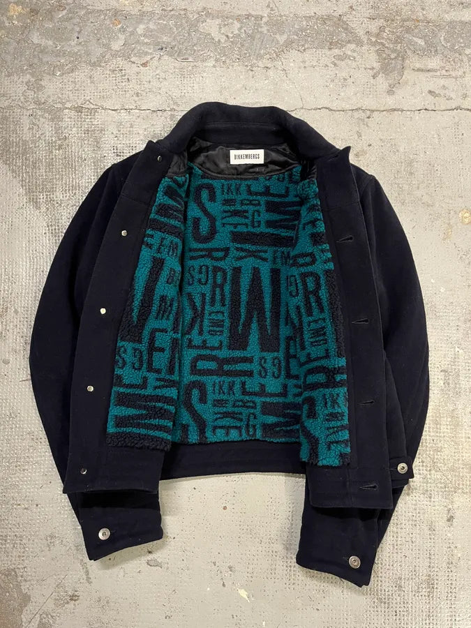 Dirk Bikkembergs Navy Wool Trucker Jacket ENiKdkt 7