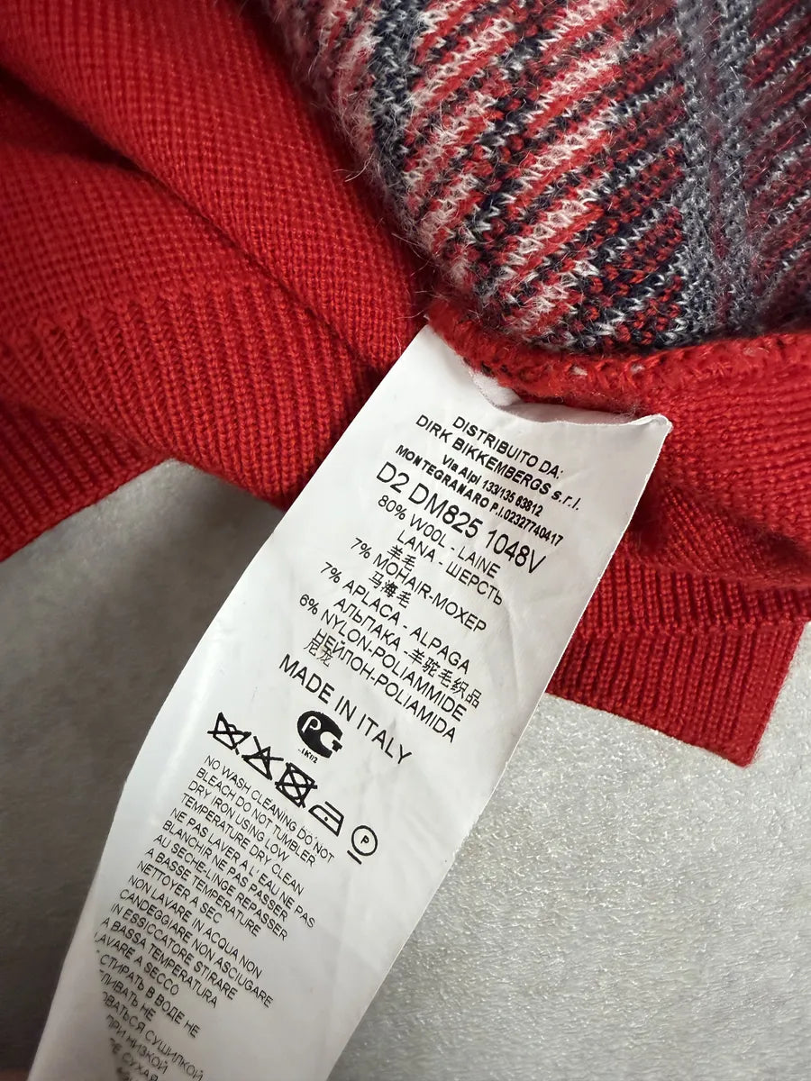 Dirk Bikkembergs Red Wool Checkered Sweater SsJsNNN 6
