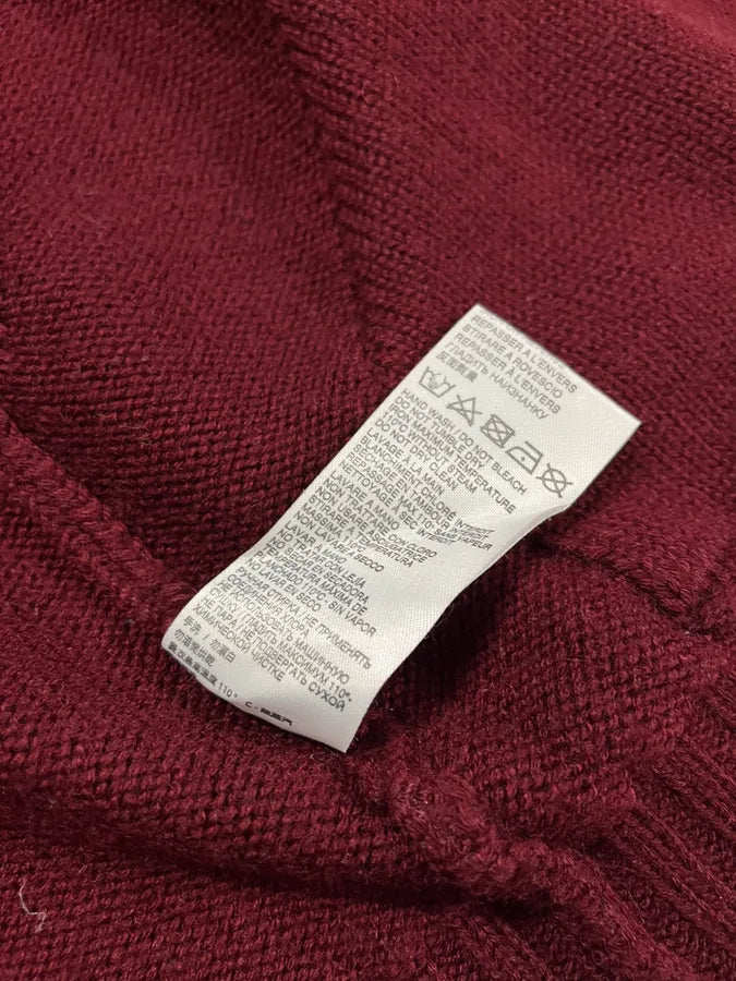 Dirk Bikkembergs Symetrical Burgundy Wool Zip-Up Sweatee QbSeDtu 10