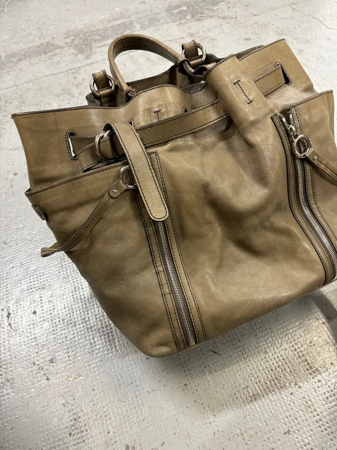 2000s Dolce & Gabanna Hobo Beige Leather Bag GwmpKMP 3