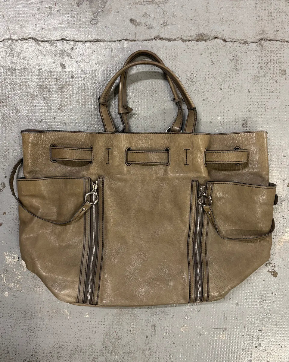 2000s Dolce & Gabanna Hobo Beige Leather Bag GwmpKMP 1