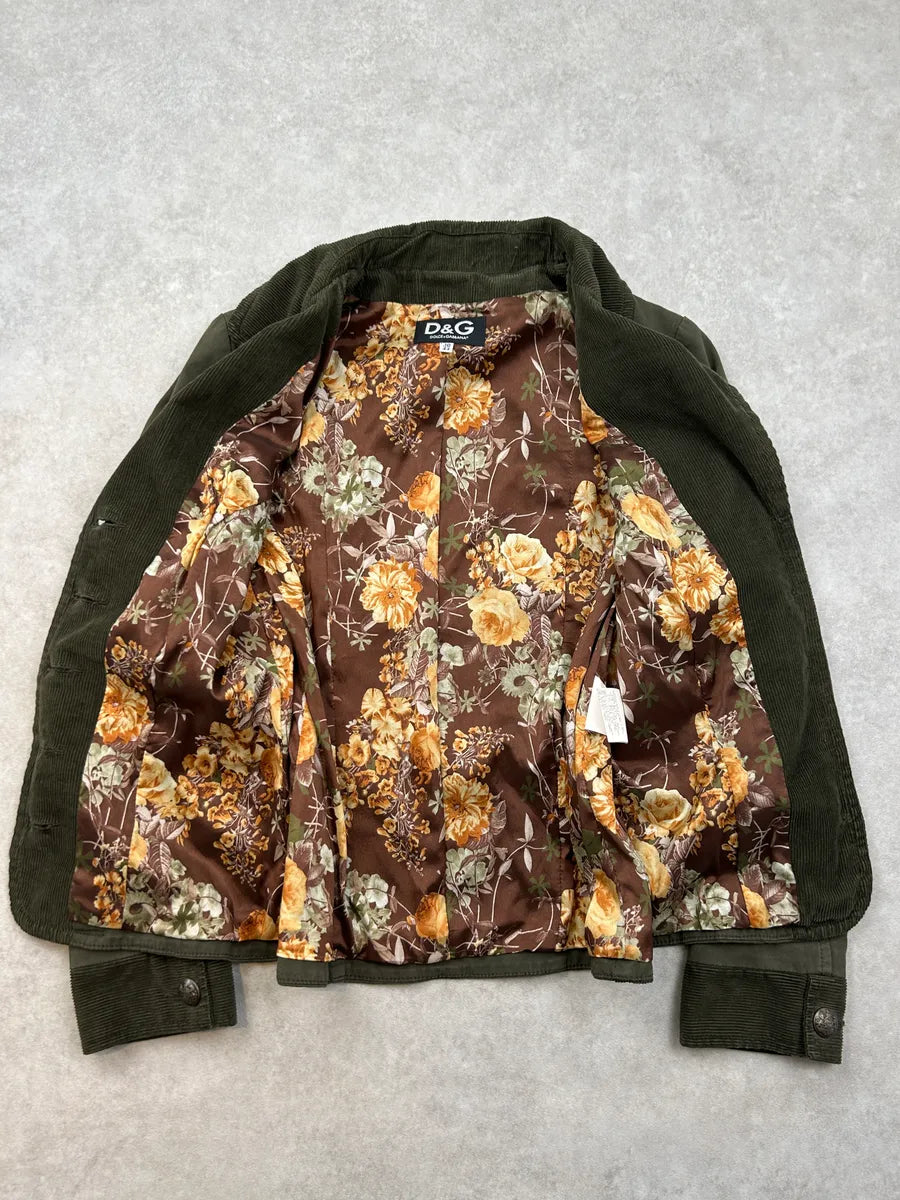 SS2006 Dolce & Gabanna Buttoned Khaki Green Jacket  OMjkweL 7