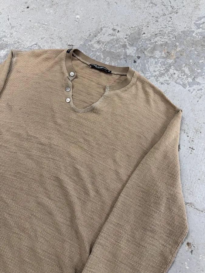 Dolce & Gabban Buttoned V-Neck Longsleeves (M/L) 1