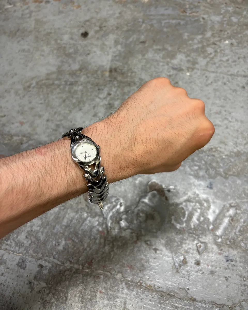 Dolce & Gabbana 2 Sides Contemporary Silver Steel Watch kVSPjxy 0