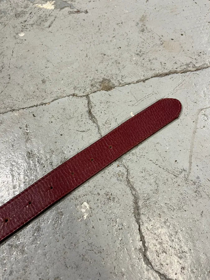 Dolce & Gabbana Art Déco Buckle Burgundy Belt rZWVNFo 7