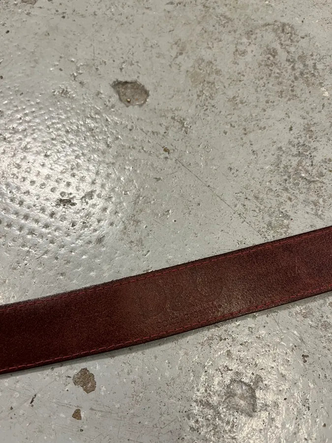 Dolce & Gabbana Art Déco Buckle Burgundy Belt rZWVNFo 8