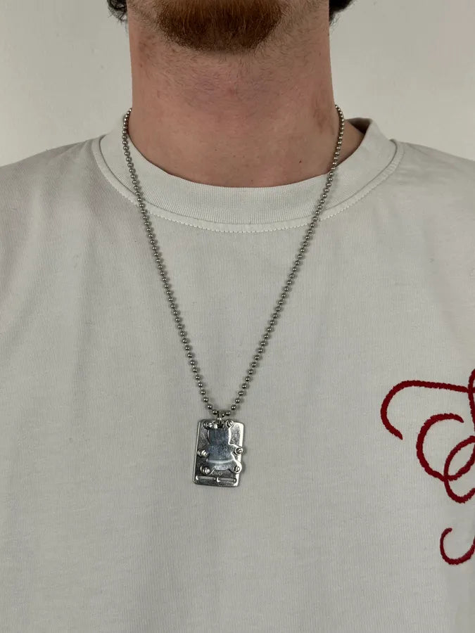 Dolce & Gabbana Bear Charm Dog Tag Necklace qAvCrLZ 1