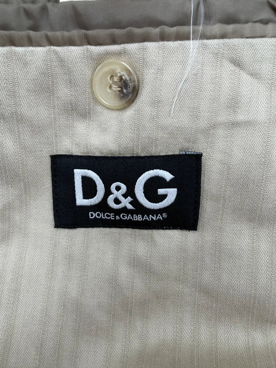 SS2006 Dolce & Gabbana Beige Light Blazer Jacket XEdVTdx 8