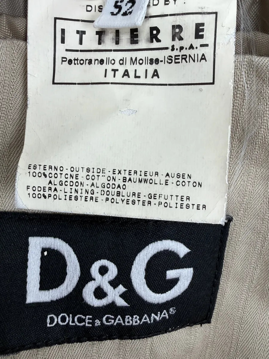 SS2006 Dolce & Gabbana Beige Light Blazer Jacket XEdVTdx 9